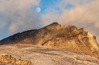 Volle maan boven de Stubacher Sonnblick van Christa Kramer thumbnail