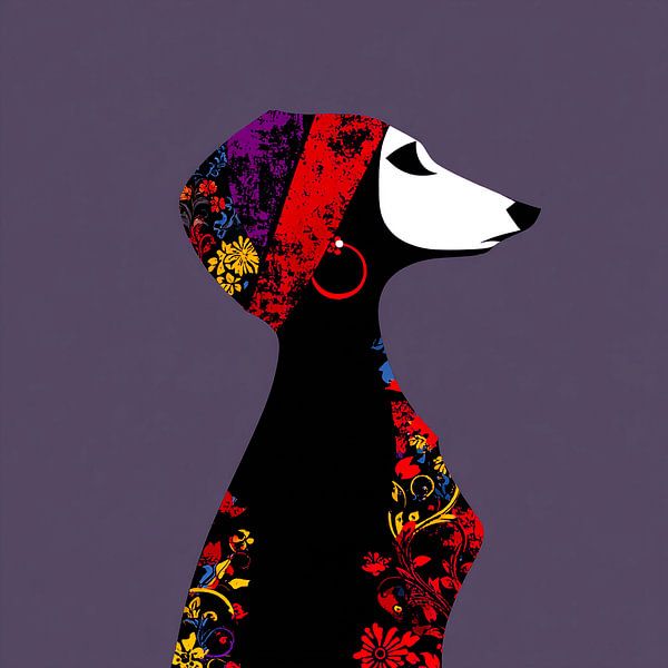 Dachshund Fashionista by Karina Brouwer