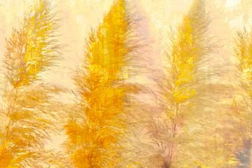Fantasy meadow in gold