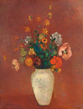 Odilon Redon-Bouquet in a Chinese Vase