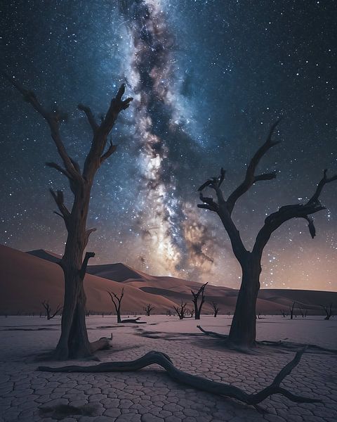 Sternenhimmel in der Wüste von fernlichtsicht