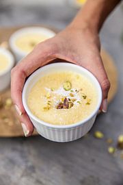 Roompuddinkjes met citroentijm von Nina van der Kleij