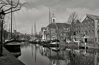 Schiedam-Zicht op Lange Haven (z.w.)
