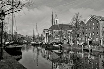 Schiedam-Zicht op Lange Haven (z.w.)