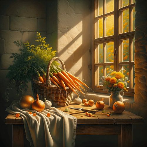 Uit de Moestuin - Vroeg in de morgen - Vrolijk stilleven