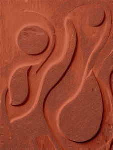 Reliefkunst: Tanz in Rotbraun (Flexa-Farbpalette 2025)