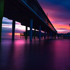 Pier Scheveningen Sonnenuntergang von Kevin Coellen