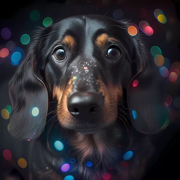 The dachshund and light by Mysterious Spectrum
