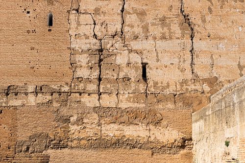 Oude muur in het Alhambra