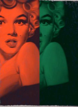 Marilyn Monroe Neon Colourful Pop Art PUR 2 von Felix von Altersheim