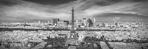 Paris Skyline | Panorama monochrome sur Melanie Viola