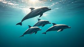 Des dauphins au soleil