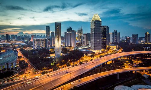 Singapore gezien vanaf de Flyer (1) von Peter Postmus