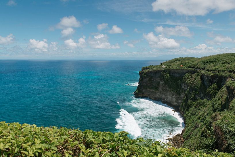 Turquoise Blue Ocean at the Uluwatu Tempe by Troy Wegman