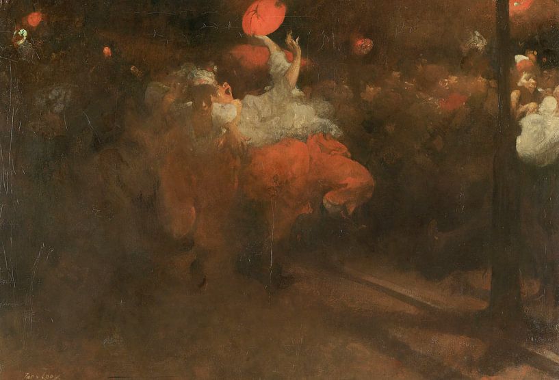 Orange party c. 1890, Jac van Looij, 1890 - 1892 oil on canvas, h 112cm × w 160cm by Masterful Masters