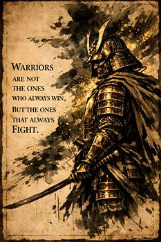 Samurai Warrior Quote Poster