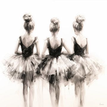 Drie ballerina's van Lauri Creates