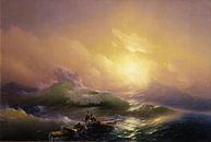Hovhannes Aivazovsky, Die neunte Welle - 1850 von Atelier Liesjes Miniaturansicht