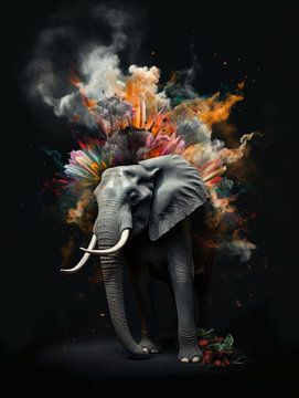 Enchanteresse Harmonie | Éléphant sur Eva Lee