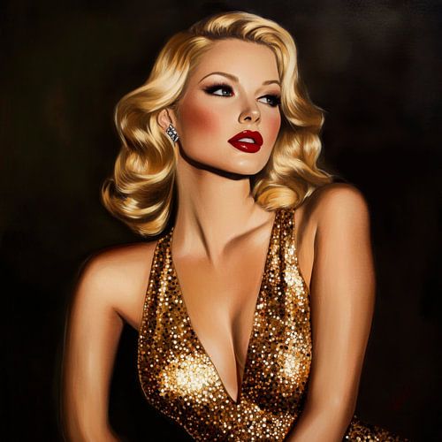 Glamorous elegance in golden splendour