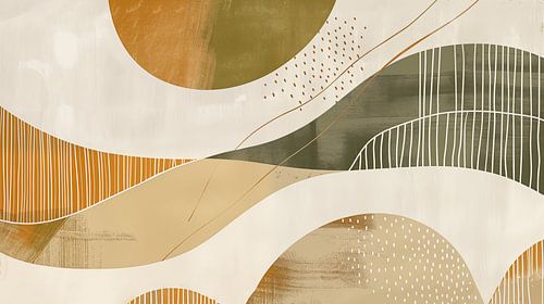 botanische vormen in aardtinten