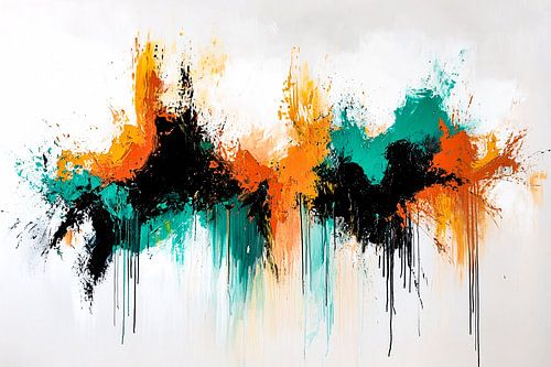 Abstract schilderij met levendige kleuren