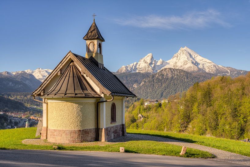 Kirchleitnkapelle und Watzmann in Berchtesgaden von Michael Valjak