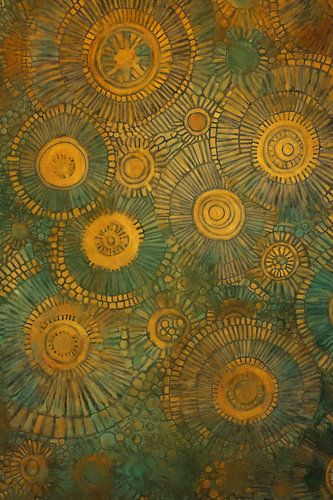 Abstract Circular Patterns in Earth tones