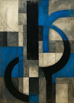 Abstract Tension in Blue van Moonheart Artworks