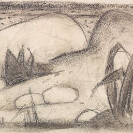 Abstrahierte exotische Landschaft (1911) von Franz Marc von Peter Balan