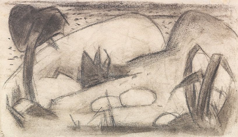 Abstracted Exotic Landscape (1911) by Franz Marc by Peter Balan