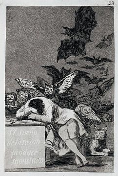 Francisco Goya, De slaap van de rede brengt monsters voort - 1799