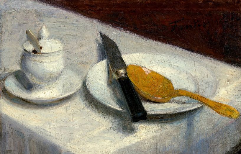 Stilleven met mosterdpot, Henri Fantin-Latour - 1860 van Het Archief