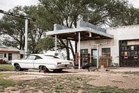 Old car along historic Route 66