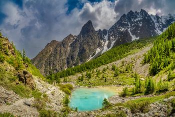 Die Ecrins und der Lac de La Douche