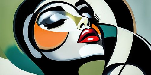 Modern abstracte gezicht