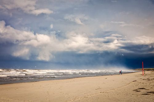 Seascape, The North Sea with rain clouds