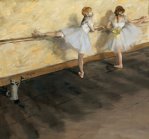 Ballerinas an der Ballettstange