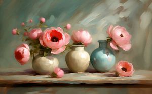Nature morte Pivoines