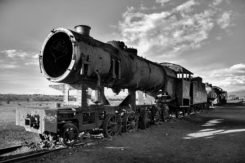 Zugfriedhof in Uyuni, Bolivien von Ramon Van Gelder