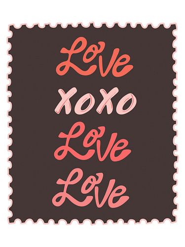 Postzegel van liefde