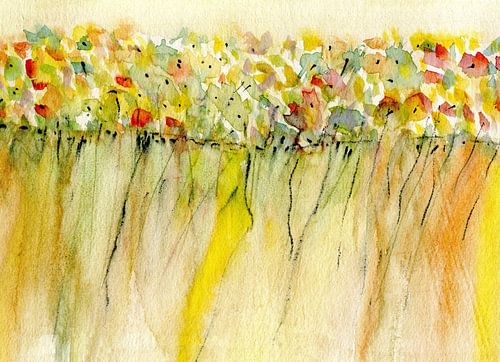 Bloemen op een rij