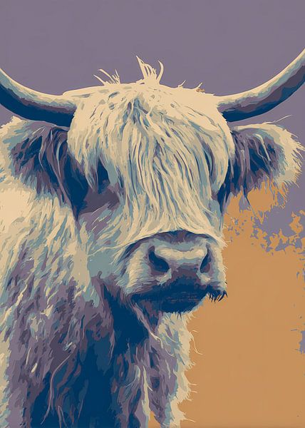 Highland Kuh: Eine Pop-Art-Hommage von HyggeHavn