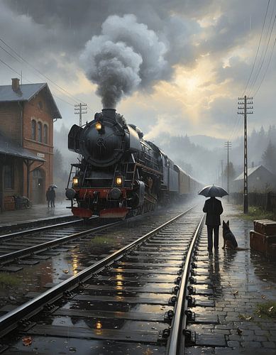 Sporen die de regen verdelen