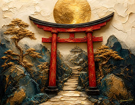 Kintsugi Nights – The Forbidden Gate at Dusk