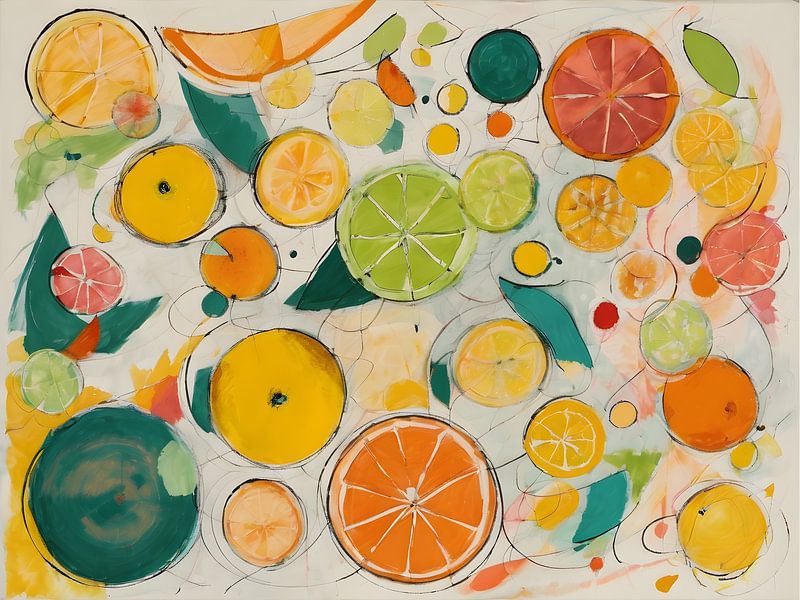 Frisse energie van citrus in een speels patroon van Bart Veeken