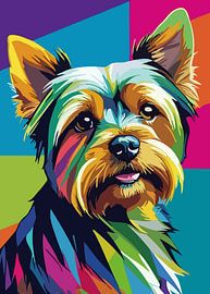 Chien Yorkshire Terrier Pop Art