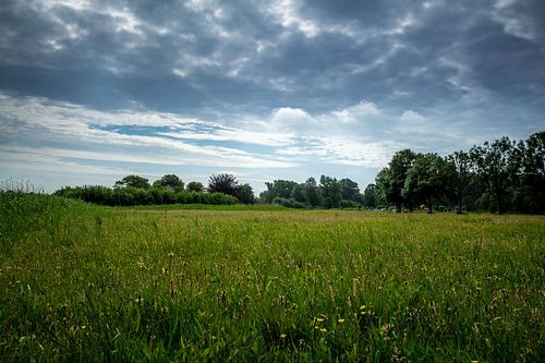Landschap met bewolkte lucht