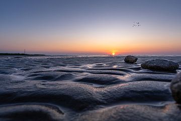 Wadden Sea in Sahlenburg at sunset by cux-motive.de