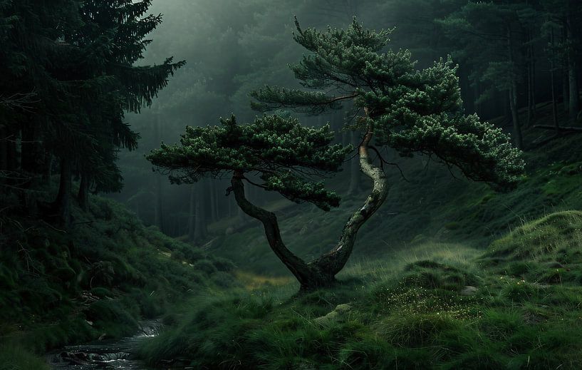 Duits bos van fernlichtsicht